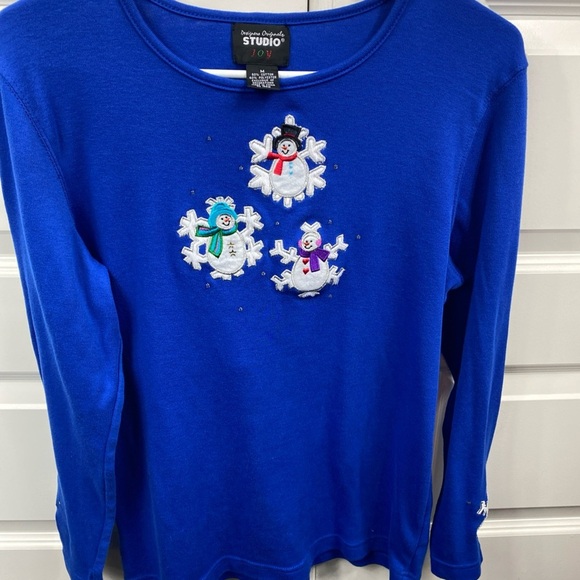 Vintage Designers Originals Studio Joy Embroidered Christmas Holiday Shirt - Picture 8 of 8